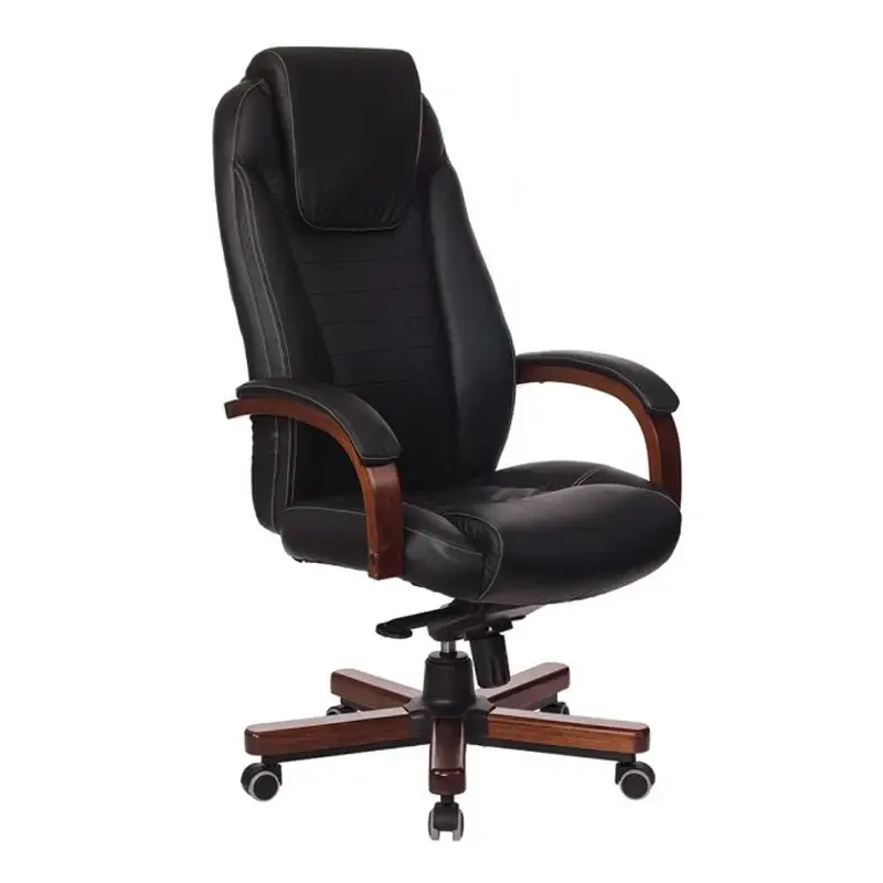 Кресло бюрократ T-9923 WALNUT_BLACK (Натуральная кожа) главное фото