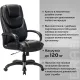 Кресло руководителя PREMIUM Nord EX-590, черный пластик, экокожа, черное. Фото товара с разных ракурсов.